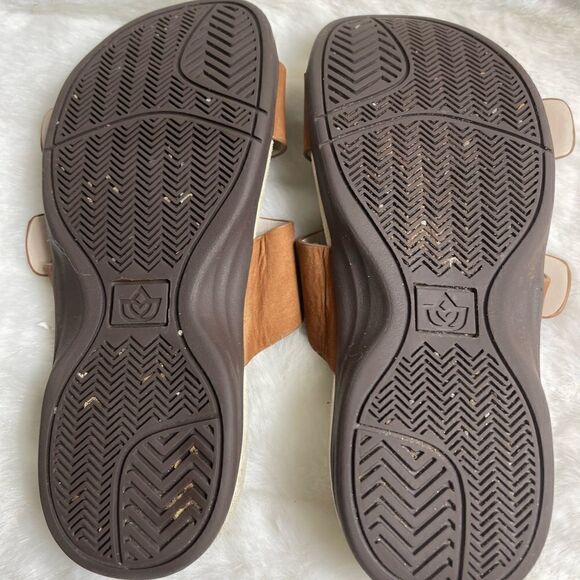 Spenco Vista leather brown straps slides sandals with arch support size 6.5 - Picture 8 of 8